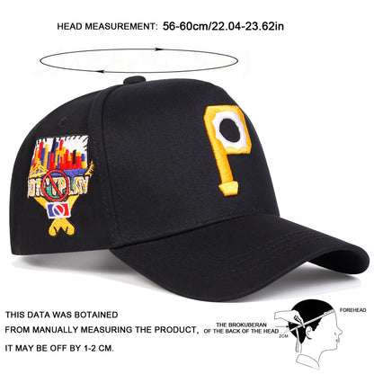 Unisex Personalized P Letter Embroidery Baseball Caps Sunscreen Hat