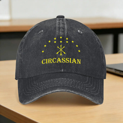 Spring Circassian Flag With Yellow Stars Perfect Adiga Baseball Cap