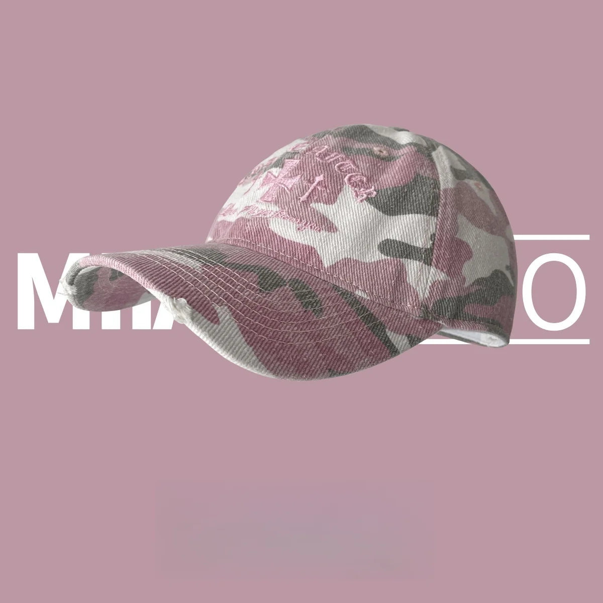 Retro Old Cross-Stitch Camouflage Baseball Cap For Men And Women