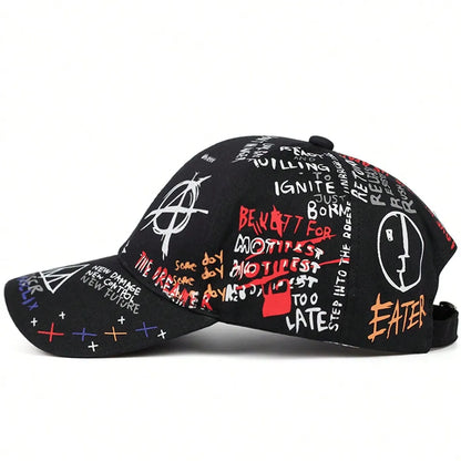 Unisex Colorful Eye Graffiti Print Baseball Caps