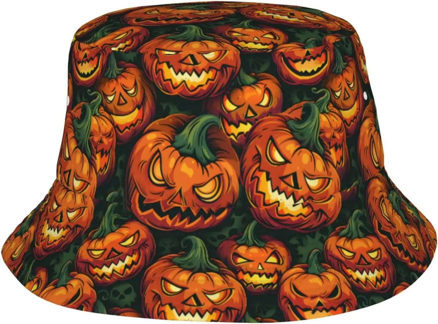 Pumpkin Hat Skull Bucket Hat
