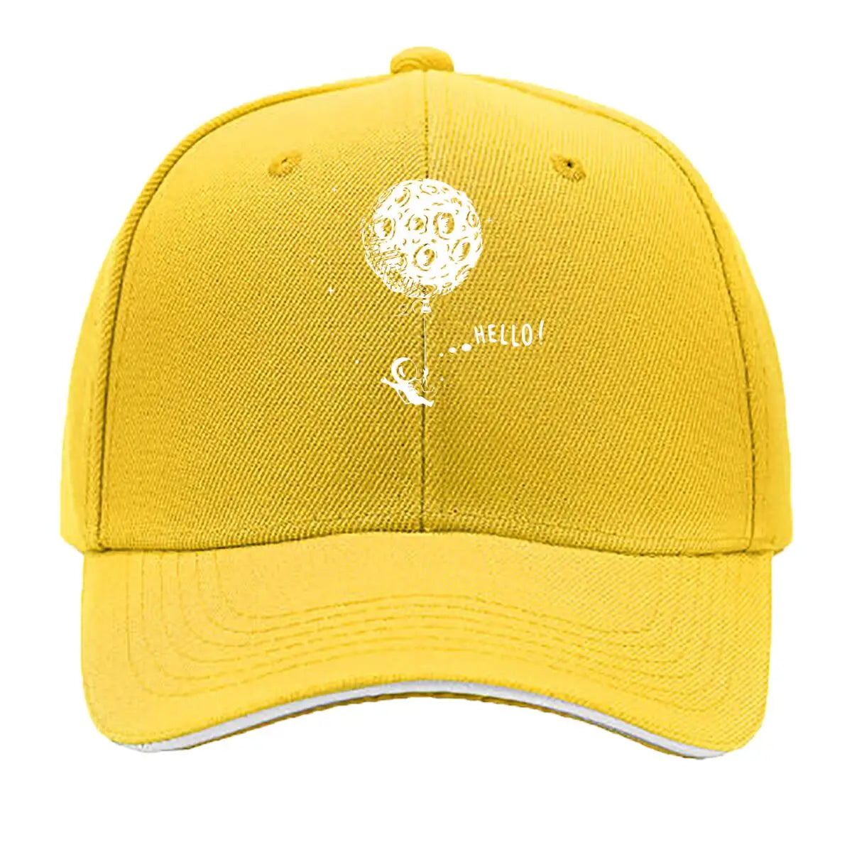 Space Themed Astronaut Moon Balloon Hello Sandwich Baseball Cap