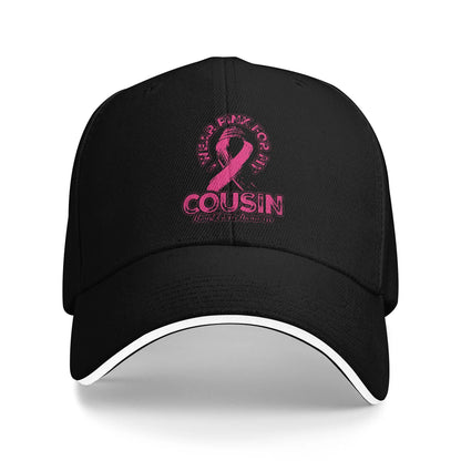 October We Wear Pink Rainbow Breast Cancer Awareness Ribbon Sandwich Cap Baseball Cap
