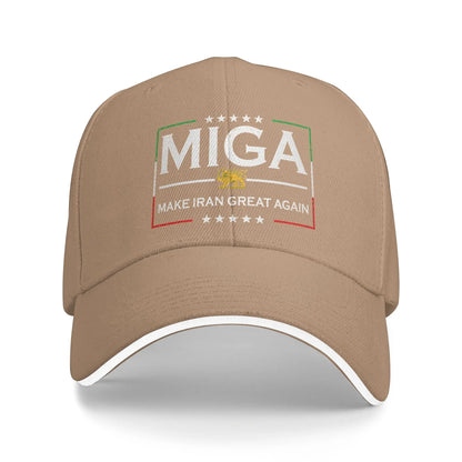 Iranian Make Iran Great Again Emblem Of Iran MIGA Baseball Cap