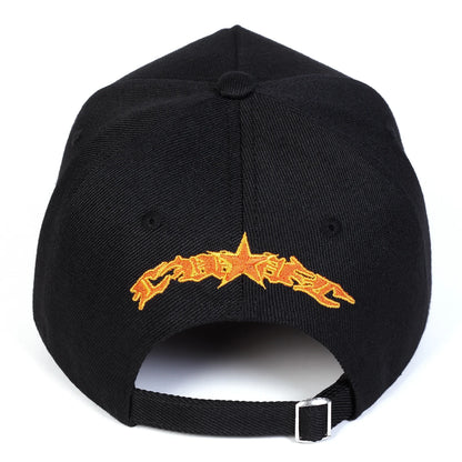 Unisex H Letter Pentagram Embroidery Baseball Caps