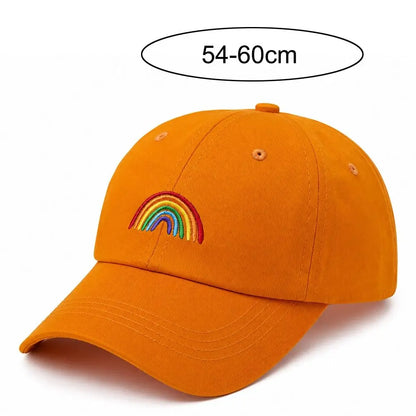 Minimal Adjustable Rainbow Embroidery Baseball Cap