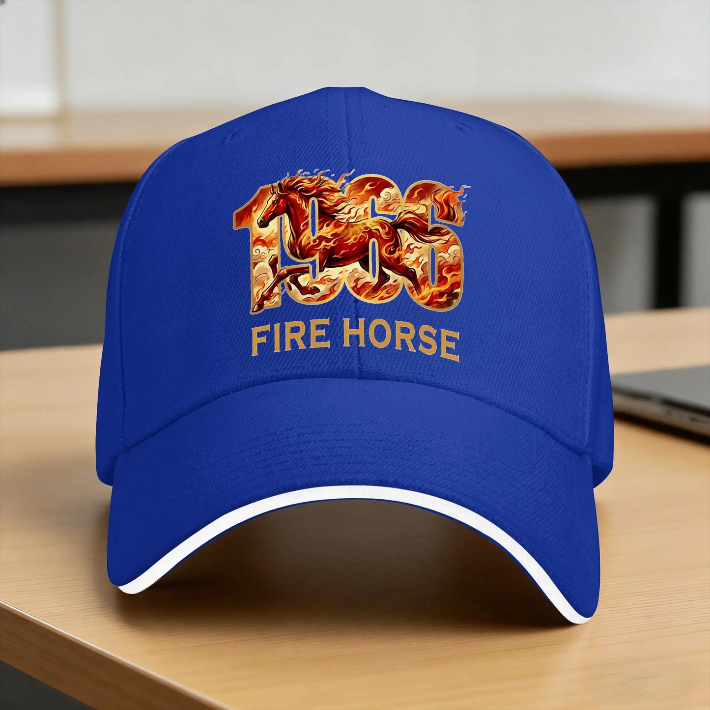 1966 60th Birthday Year of The Fire Horse Zodiac Year Sun Baseball Cap