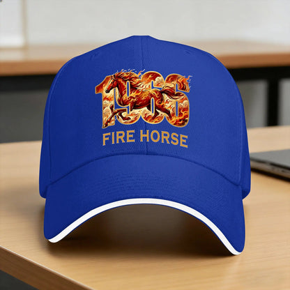 1966 60th Birthday Year of The Fire Horse Zodiac Year Sun Baseball Cap