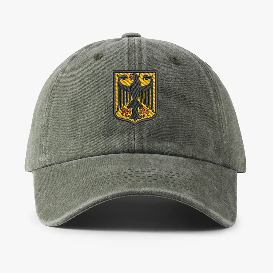 Deutschland Germany Coat Of Arms Shield Embroidery Vintage Men Baseball Caps