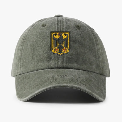 Deutschland Germany Coat Of Arms Shield Embroidery Vintage Men Baseball Caps