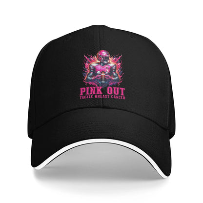 October We Wear Pink Rainbow Breast Cancer Awareness Ribbon Sandwich Cap Baseball Cap