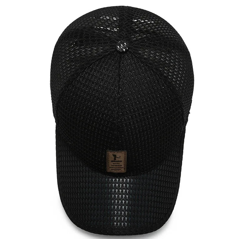 Men'S New Fashion Baseball Cap Summer Breathable Full Net Shade Fishing Cap