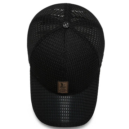Men'S New Fashion Baseball Cap Summer Breathable Full Net Shade Fishing Cap