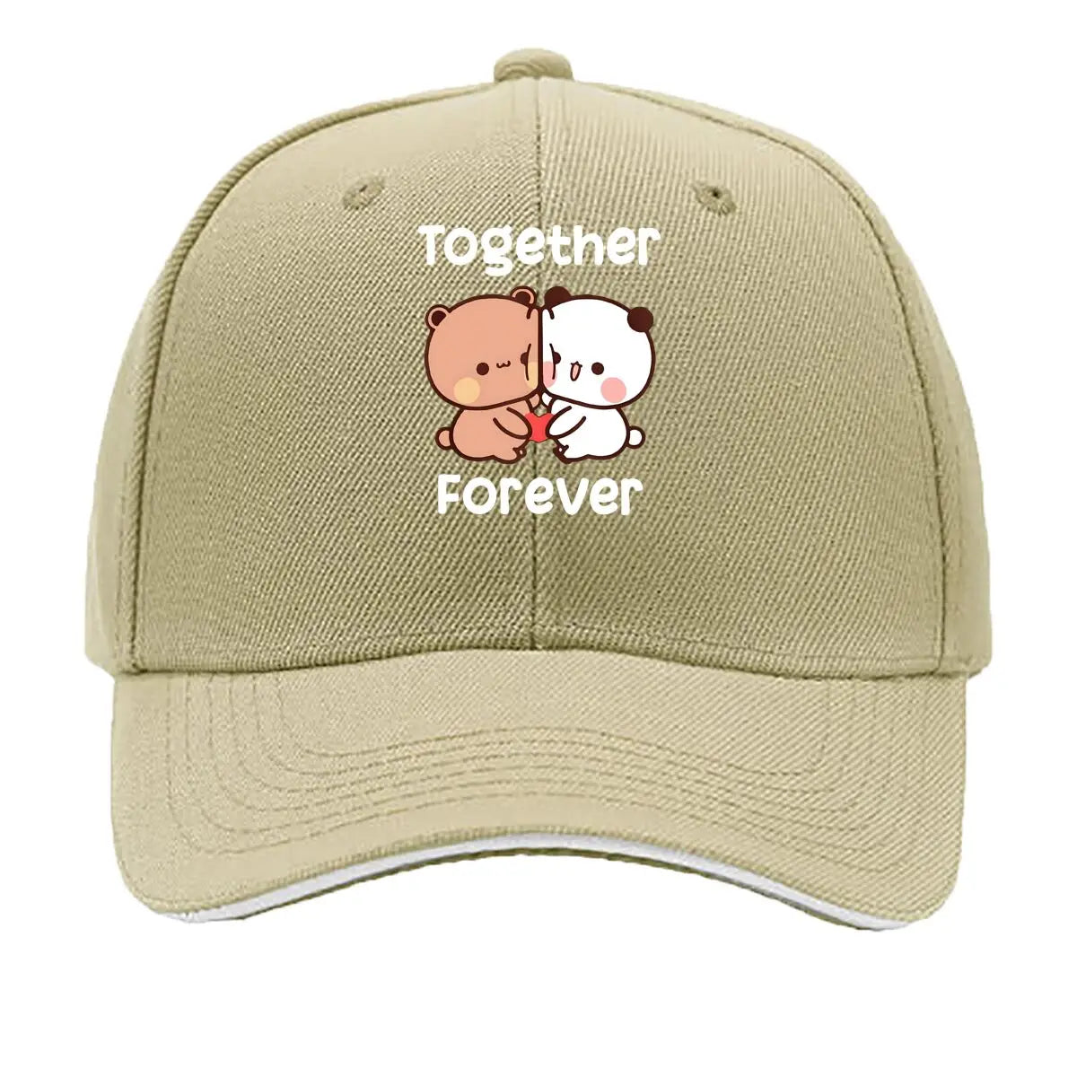 Cute Cartoon Bears Heart Together Forever Sandwich Baseball Cap