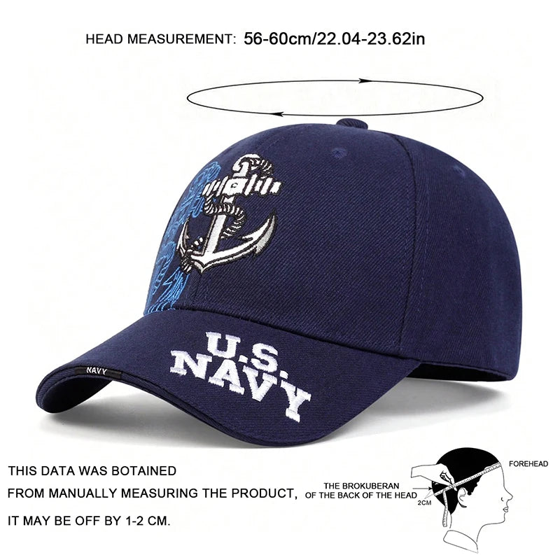 Unisex Anchor Embroidery Baseball Caps Sunscreen Hat