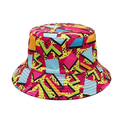 Reversible Sport Outdoor Sunscreen Caps Animal Letter Print Panama Bucket Hat