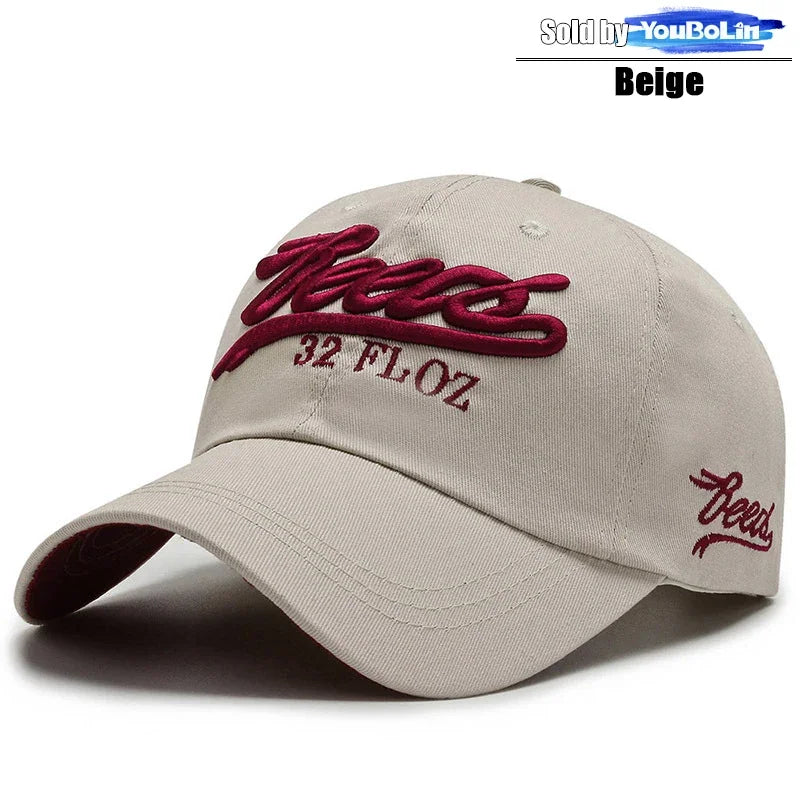 Letters 3D Embroidery Cotton Adjustable Baseball Cap