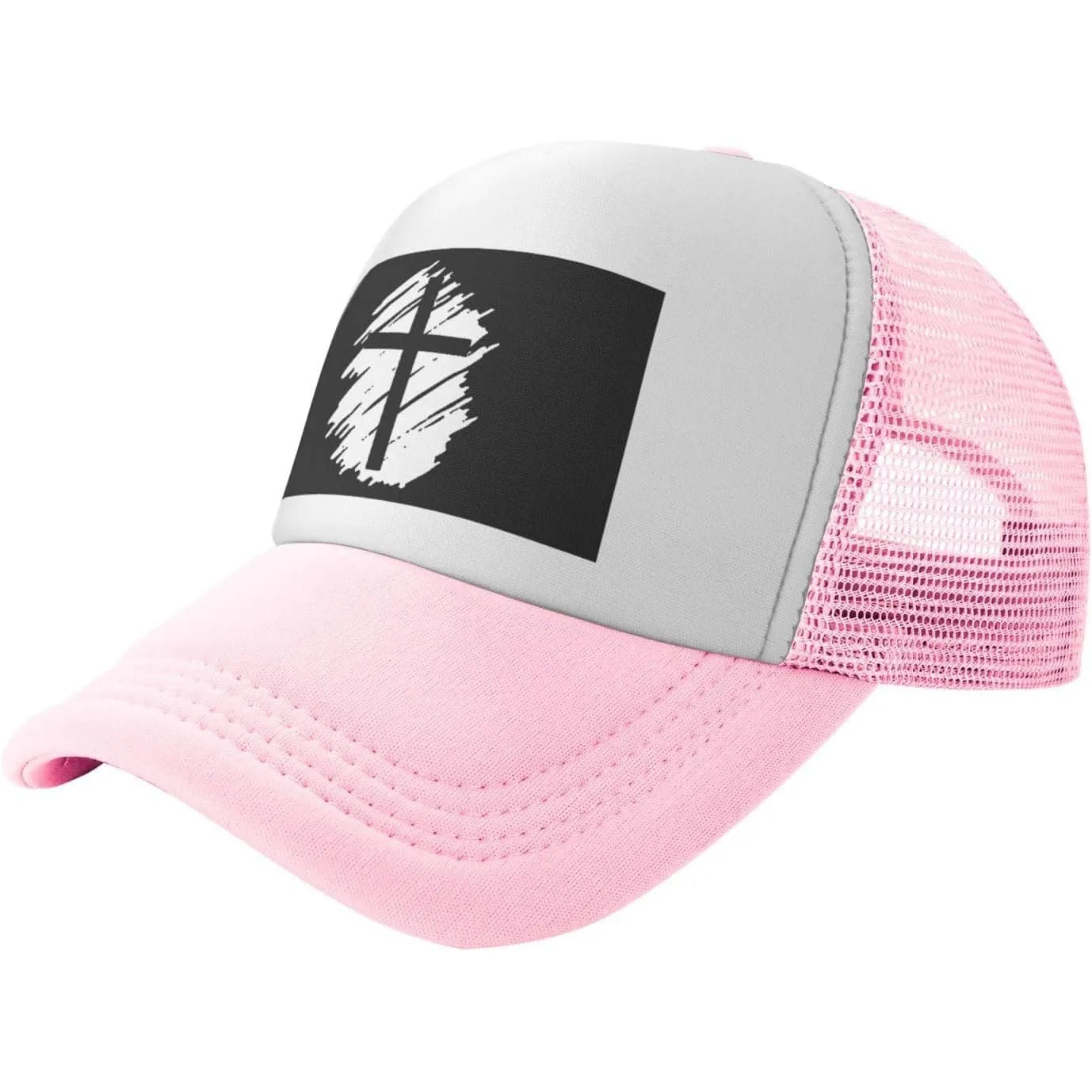 Distressed Cross Graphic Baseball Hat