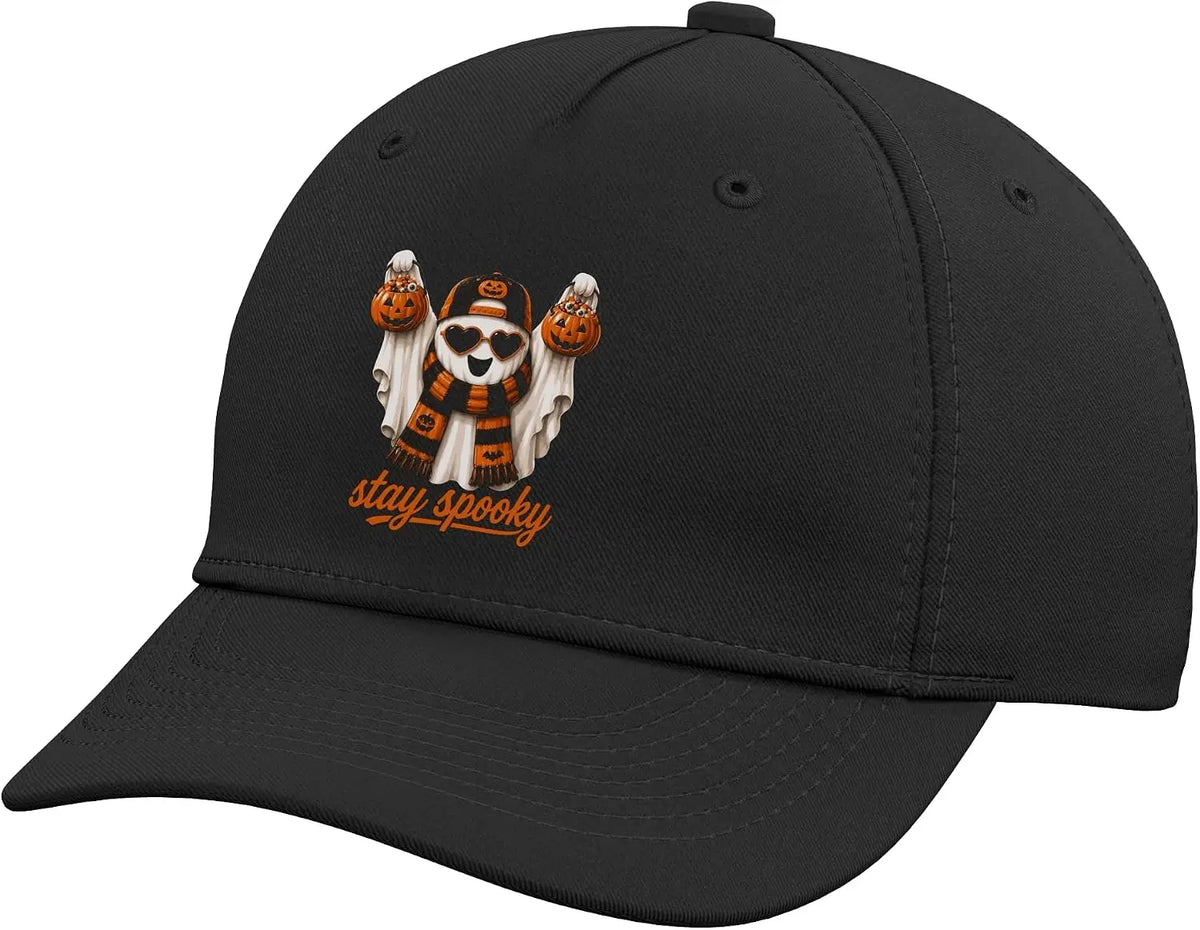 Halloween Stay Spooky Ghost Funny Halloween Meme Adjustable Baseball Hat