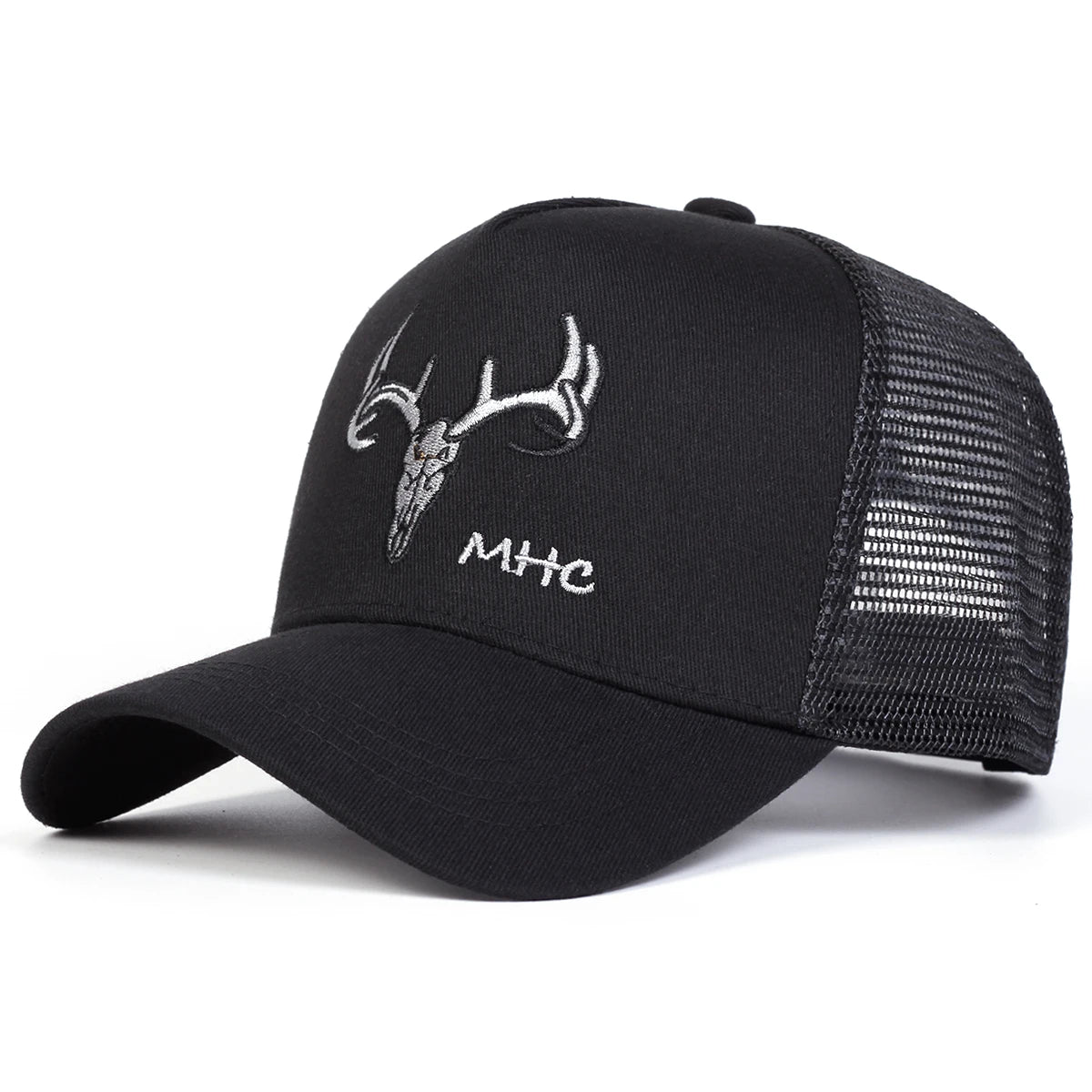 Unisex Antler Embroidery Baseball Net Caps