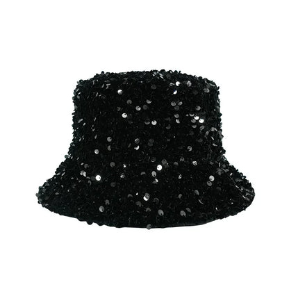 Man Woman Glitter Sequins Bucket Hat Fisherman Hat