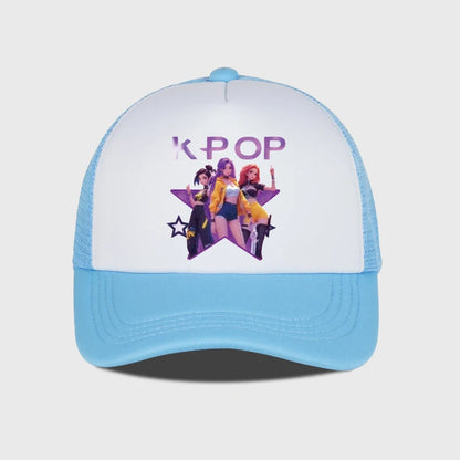 K-POP Girl Group Printed Mesh Cap  Baseball Cap