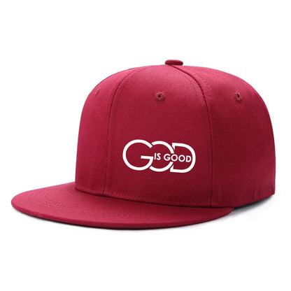 Unisex Adjustable Snapback Cap Street Flat Brim Hat Printed GOD IS GOOD
