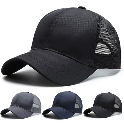 Unisex Solid Color Baseball Net Caps Spring And Summer Outdoor