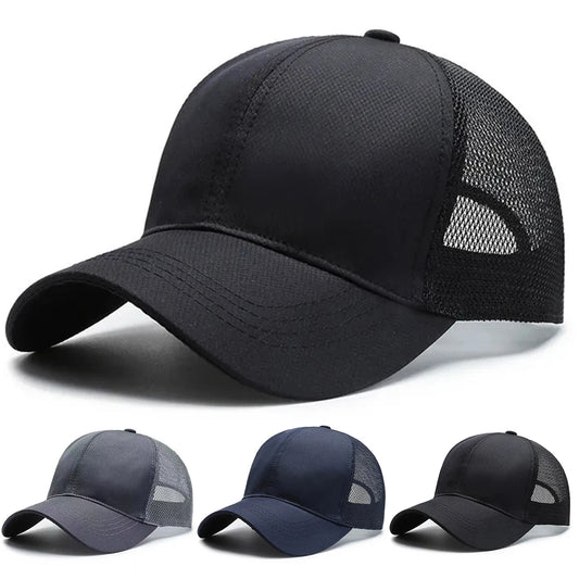 Unisex Solid Color Baseball Net Caps Spring And Summer Outdoor