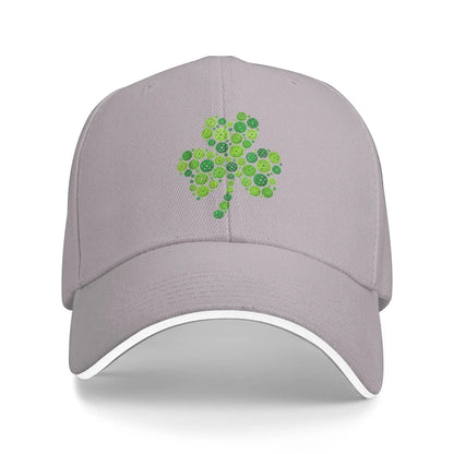 Pickleball Shamrock St Patricks Day Pickleball Baseball Cap