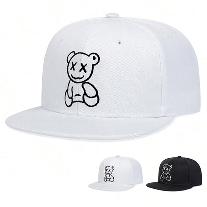 Unisex XX Little Bear Embroidery Hip-hop Hats Snapback Caps