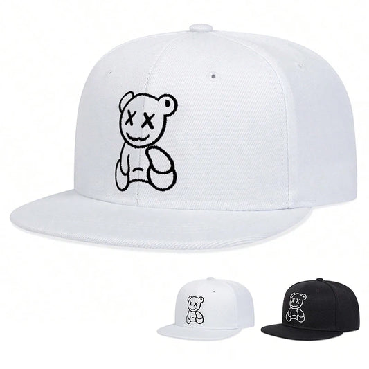 Unisex XX Little Bear Embroidery Hip-hop Hats Snapback Caps