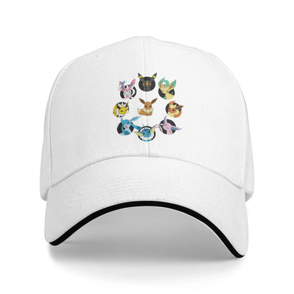 Pokemon Eevee Evolution Circle Casual Baseball Cap