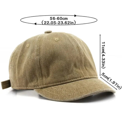 Fashion Solid Color Short Brim Baseball Cap