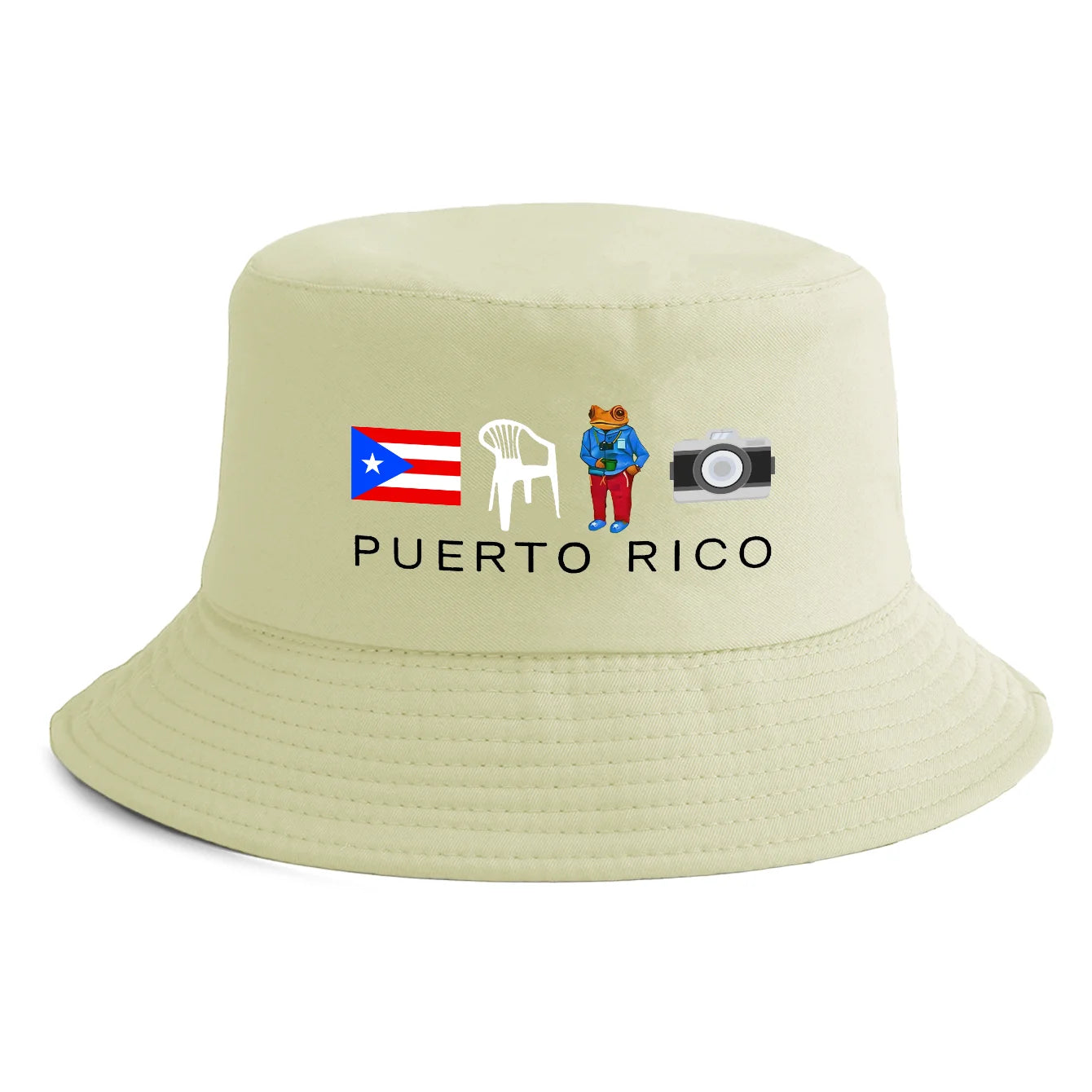 Reversible Puerto Rico Print Bucket Hat