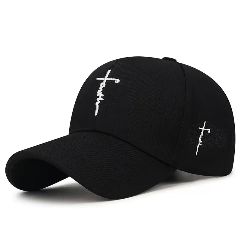Embroidered English Cross Casual Baseball Cap