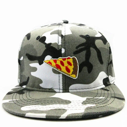 Four Seasons Personality Pizza Embroidery Cotton Baseball Cap For Men And Women