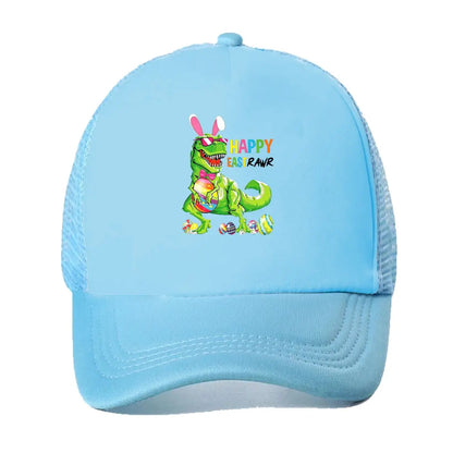 Easter Dinosaur Bunny 2026 Mesh Baseball Cap