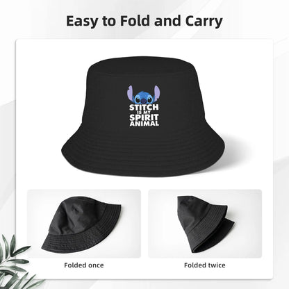 Streetwear Lilo and Stitch Bucket Hat Unisex Packable
