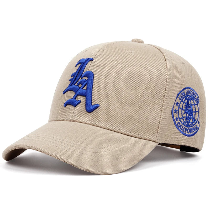 2025 New LA Letter Side Earth Embroidery Women's Fashion Baseball Hat