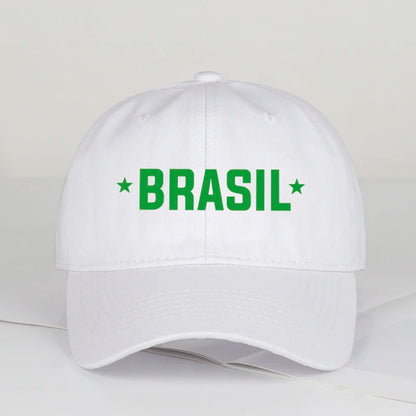 Brazil Fans “BRASIL” Printed Soft-Peak Baseball Cap