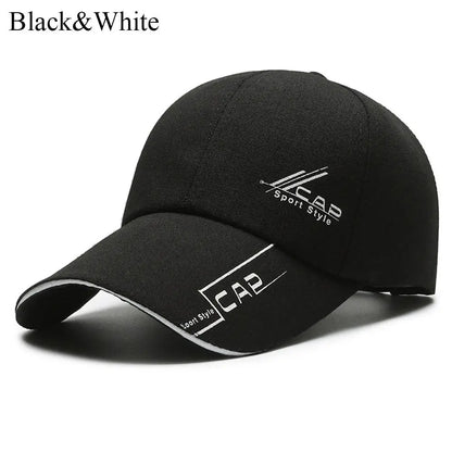 Fashion Adjustable Baseball Cap Long Brimmed Solid Color Sun Hat Versatile Men Women