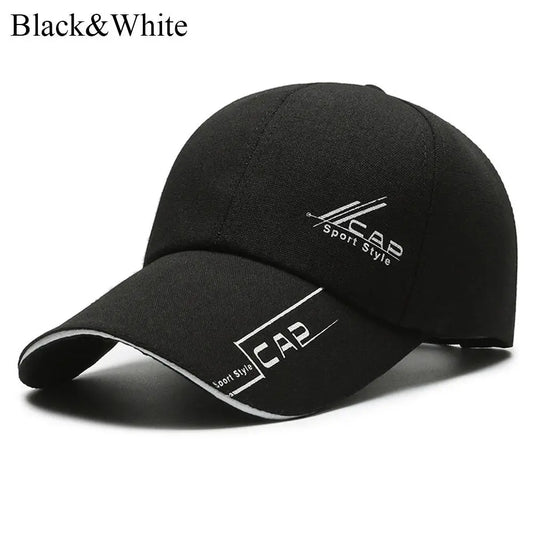 Fashion Adjustable Baseball Cap Long Brimmed Solid Color Sun Hat Versatile Men Women
