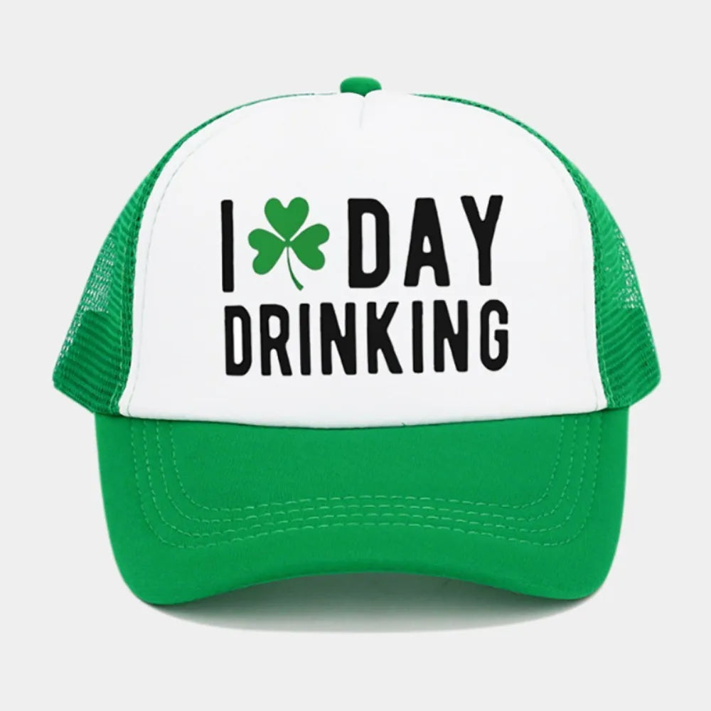 Casual Green Velvet Clover Shamrock Hat Baseball Cap