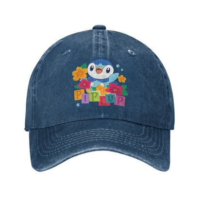 Pokemon Piplup Cutie Girls Tie Dye Crop Casual Baseball Cap