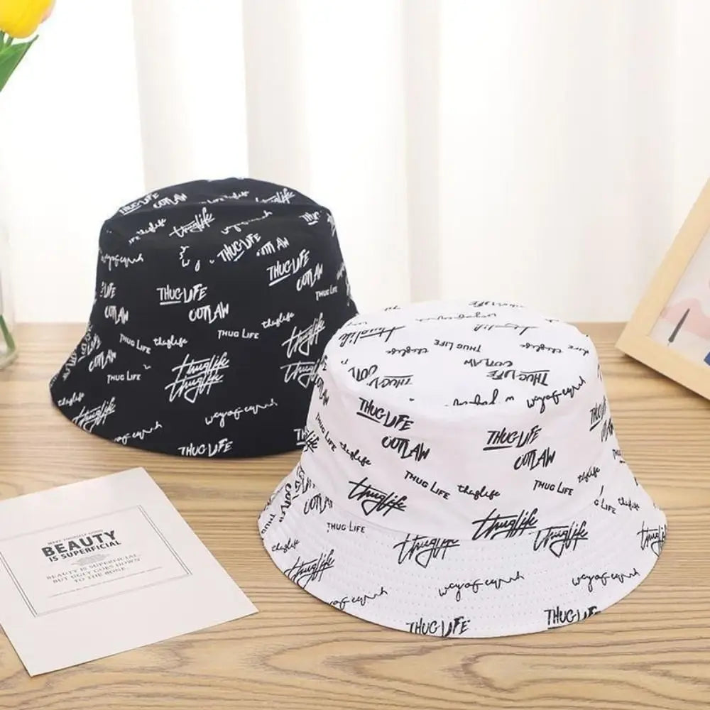 Portable Foldable Double-sided Bucket Hat Lightweight Japanese Style