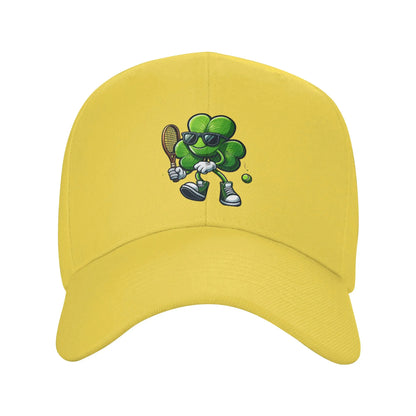 Tennis Player St Patricks Day Shamrock Clover Irish Prid Sun Baseball Cap