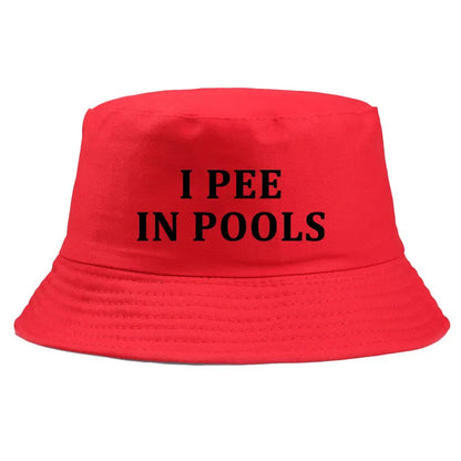 I Pee in Pools Bucket Hat Funny Cotton Summer Fisherman Cap For Men Women