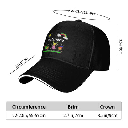 Baseball Cap Rainbow Ketamine Horses