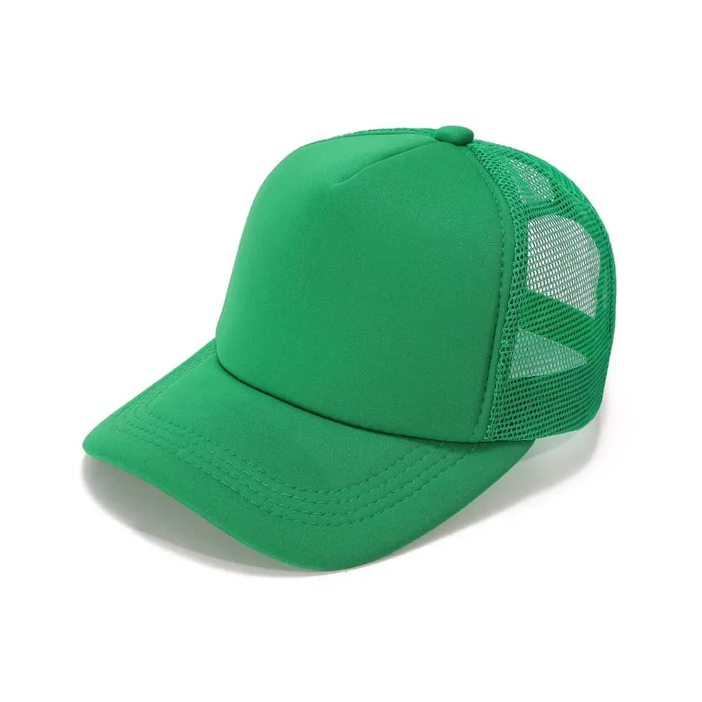 Unisex Spong Mesh Baseball Cap Wide Brim Breathable Peaked Cap